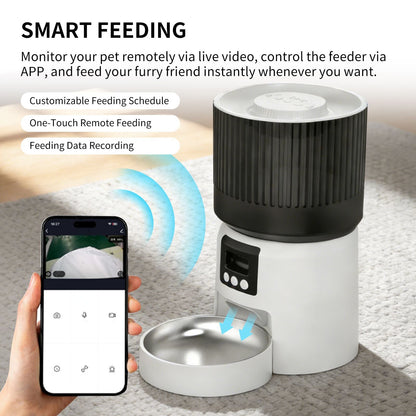 Intelligent fully automatic pet feeder, timed and quantified feeding, remote control is more worry free