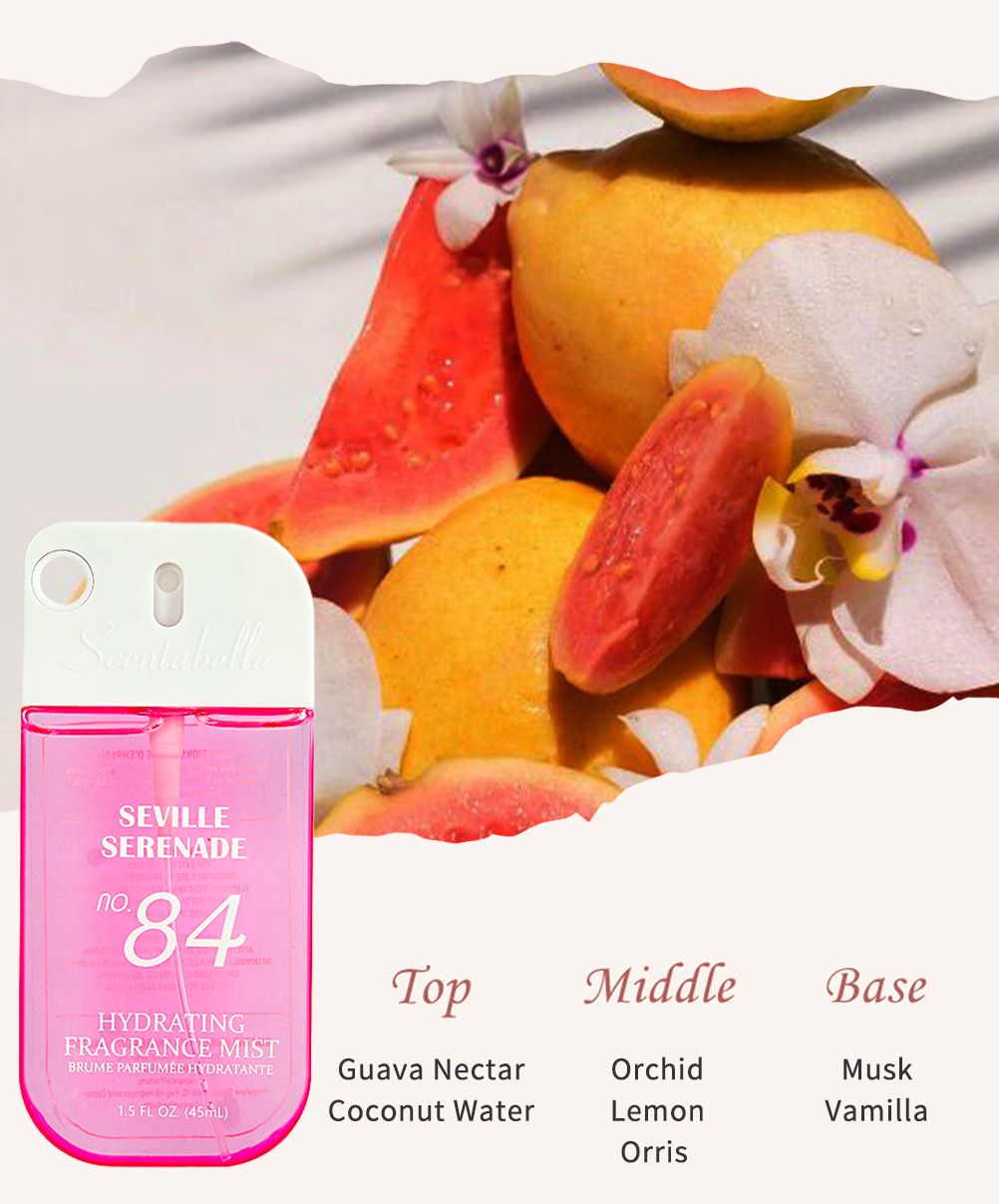 4 Scents Travel-Size Body & Hair Fragrance Mist (1.5 fl oz) - Long-Lasting Fruity & Floral Fragrance for Women, Dates & Gifts
