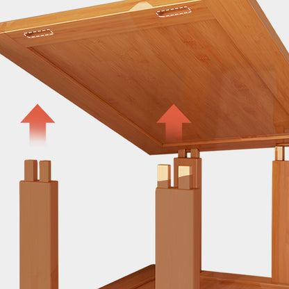 Versatile Bamboo Expandable Folding Storage Rack - 3/6/9 Layer Organizer for Any Room, No Assembly Needed!