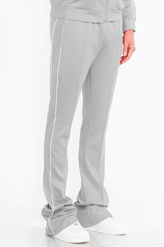 Men's Side Pipe Stacked Flare Trousers for Trendy Urban Style