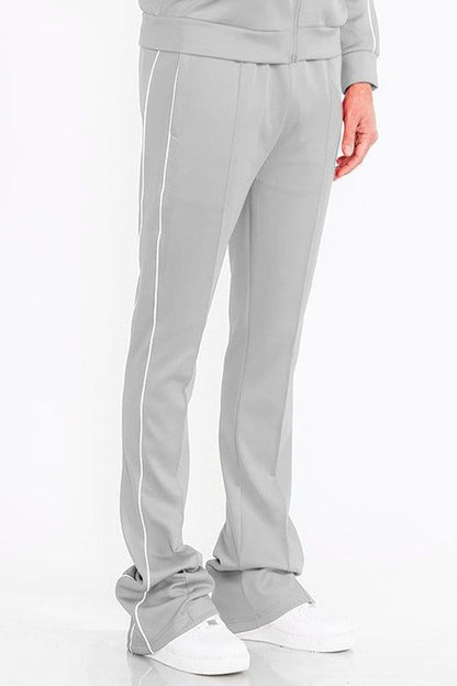 Men's Side Pipe Stacked Flare Trousers for Trendy Urban Style