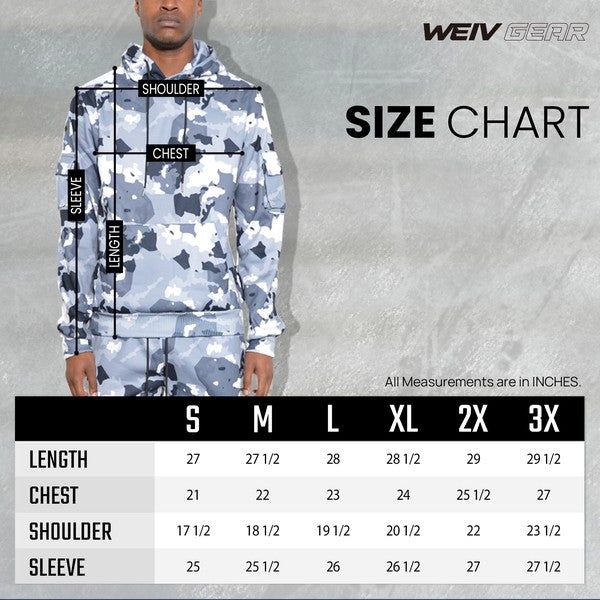 Premium Full Camo Cotton Hoodie Sweat Set - Perfect for Outdoor Adventures