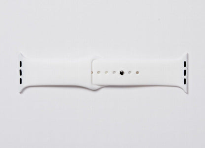 White Silicone Watch Band Made for Apple Watch - Large (42/44/45/49mm)