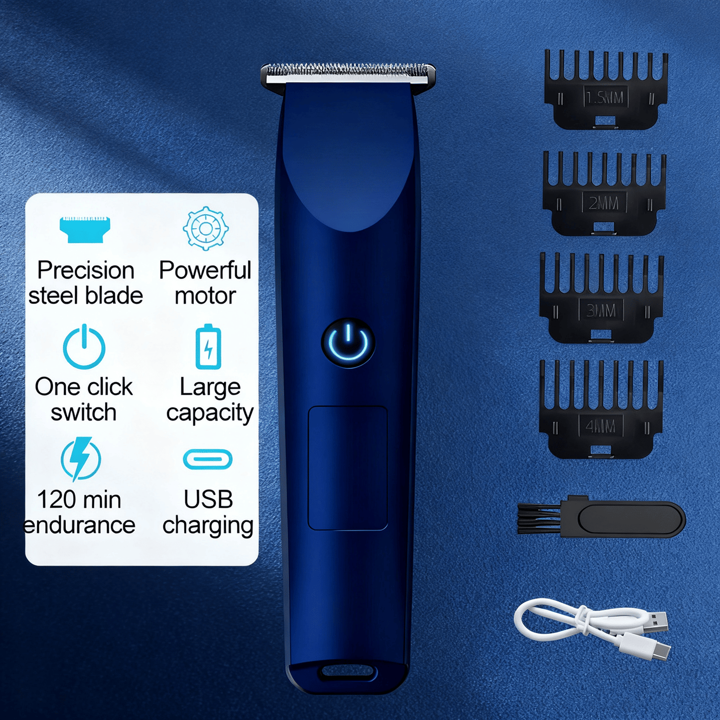 Professional Hair Clippers Trimmer Cutting Beard Cordless Barber Shaving Machine