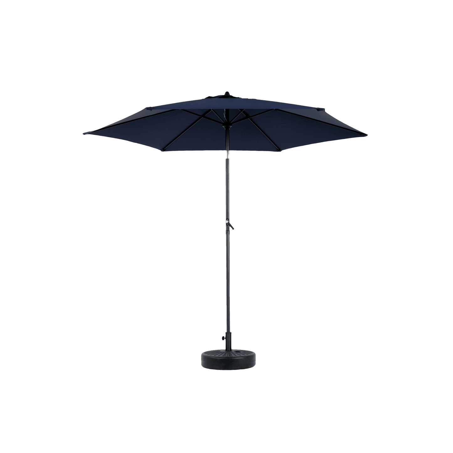 9FT Outdoor Patio Umbrella,Outdoor Table Umbrella with 6 Sturdy Ribs, Push Button Tilt and Crank,Yard Umbrella, Market Umbrella for Deck, Backyard, Pool (Base Not Included),Navy Blue