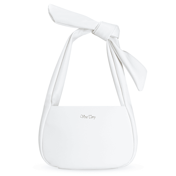 Hobo Hand Bag for Womens, Small Vegan Leather Hobe Handbag Shoulder Purses for Women with Zipper-White