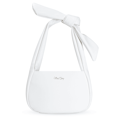 Hobo Hand Bag for Womens, Small Vegan Leather Hobe Handbag Shoulder Purses for Women with Zipper-White