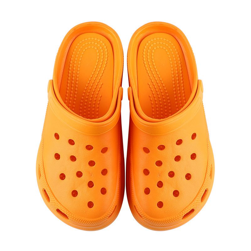 Beach summer thick soled hole shoes Baotou sandals Women's outdoor slope heel with accessories Garden shoes wholesale