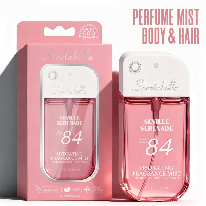 4 Scents Travel-Size Body & Hair Fragrance Mist (1.5 fl oz) - Long-Lasting Fruity & Floral Fragrance for Women, Dates & Gifts
