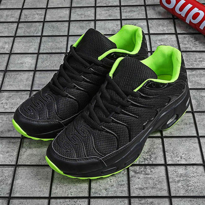 Men's shoes spring and autumn new all-palm air cushion running sneakers all-match trend men's platform casual shoes