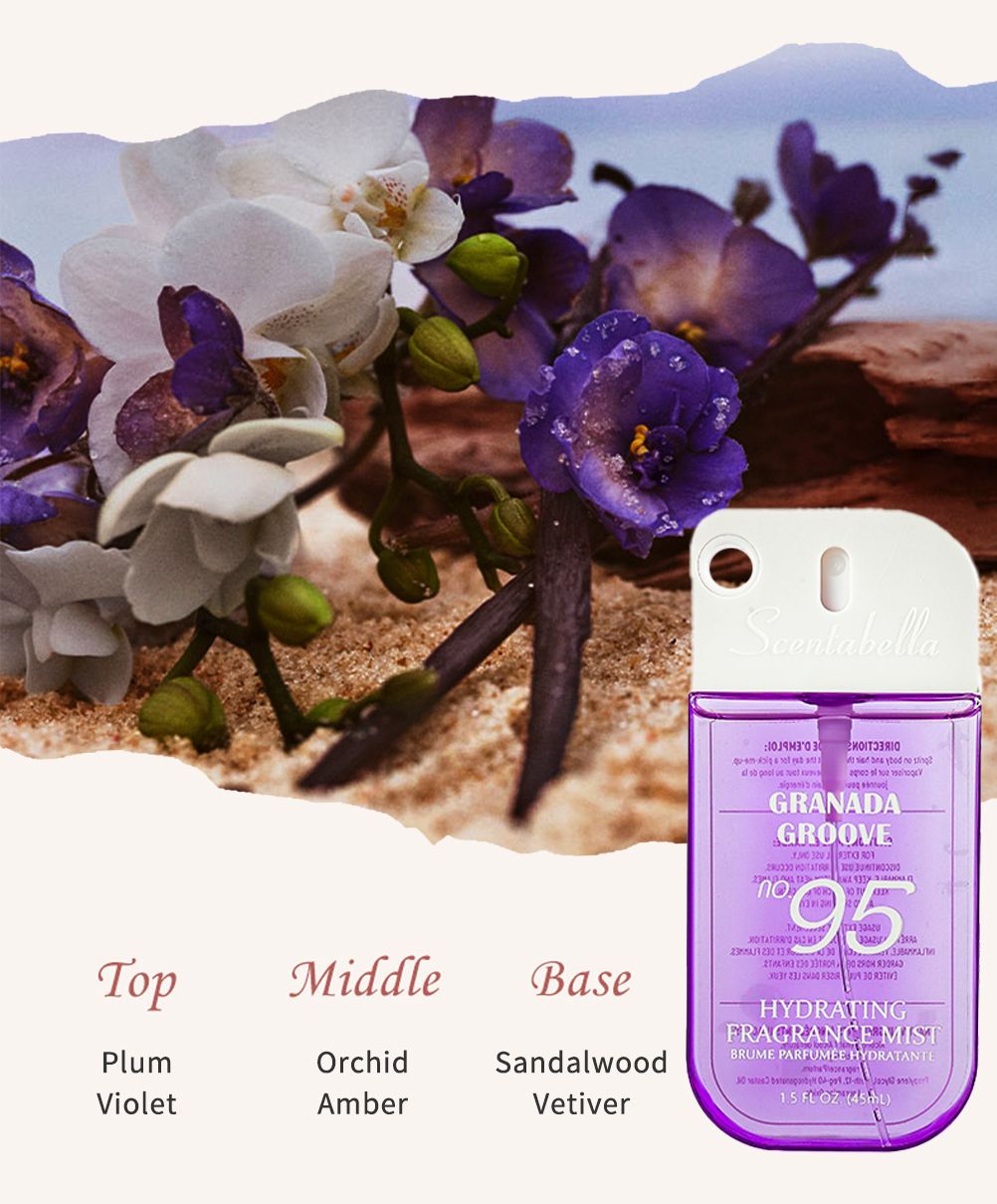 4 Scents Travel-Size Body & Hair Fragrance Mist (1.5 fl oz) - Long-Lasting Fruity & Floral Fragrance for Women, Dates & Gifts