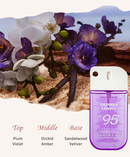 4 Scents Travel-Size Body & Hair Fragrance Mist (1.5 fl oz) - Long-Lasting Fruity & Floral Fragrance for Women, Dates & Gifts