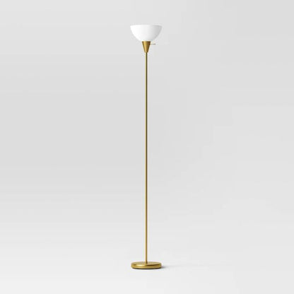 Torchiere Floor Lamp Black Minimalist Standing Light with 3-Way Switch Light Bulbs Not Included