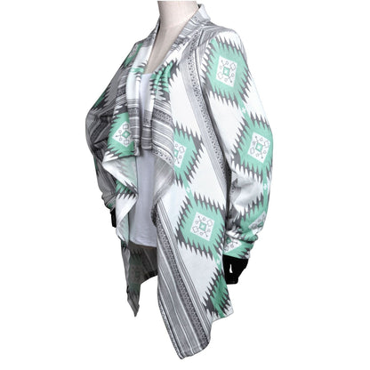 Women Open Front Cardigan Long Sleeve Shawl Neck Breathable Cardigan Well Collection