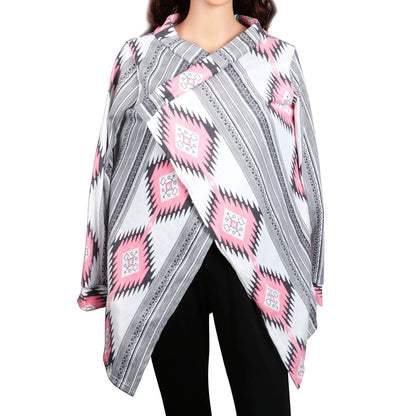 Women Open Front Cardigan Long Sleeve Shawl Neck Breathable Cardigan Well Collection