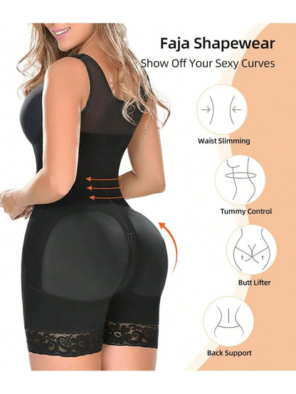 Fasjrixa Fajas Colombianas Shapewear for Women Tummy Control Post Surgery Full Body Shaper Butt Lifter with Zipper Crotch,corset tops for women,fajas colombianas moldeadoras