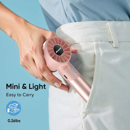 Portable Handheld Turbo Fan, Mothers Day Gifts for Mom Her Women Girl, Cool Metal Body, Rechargeable Battery Personal Fan, Mini Pocket Fans for Camping Outdoor Travel Cruise Makeup Essentials