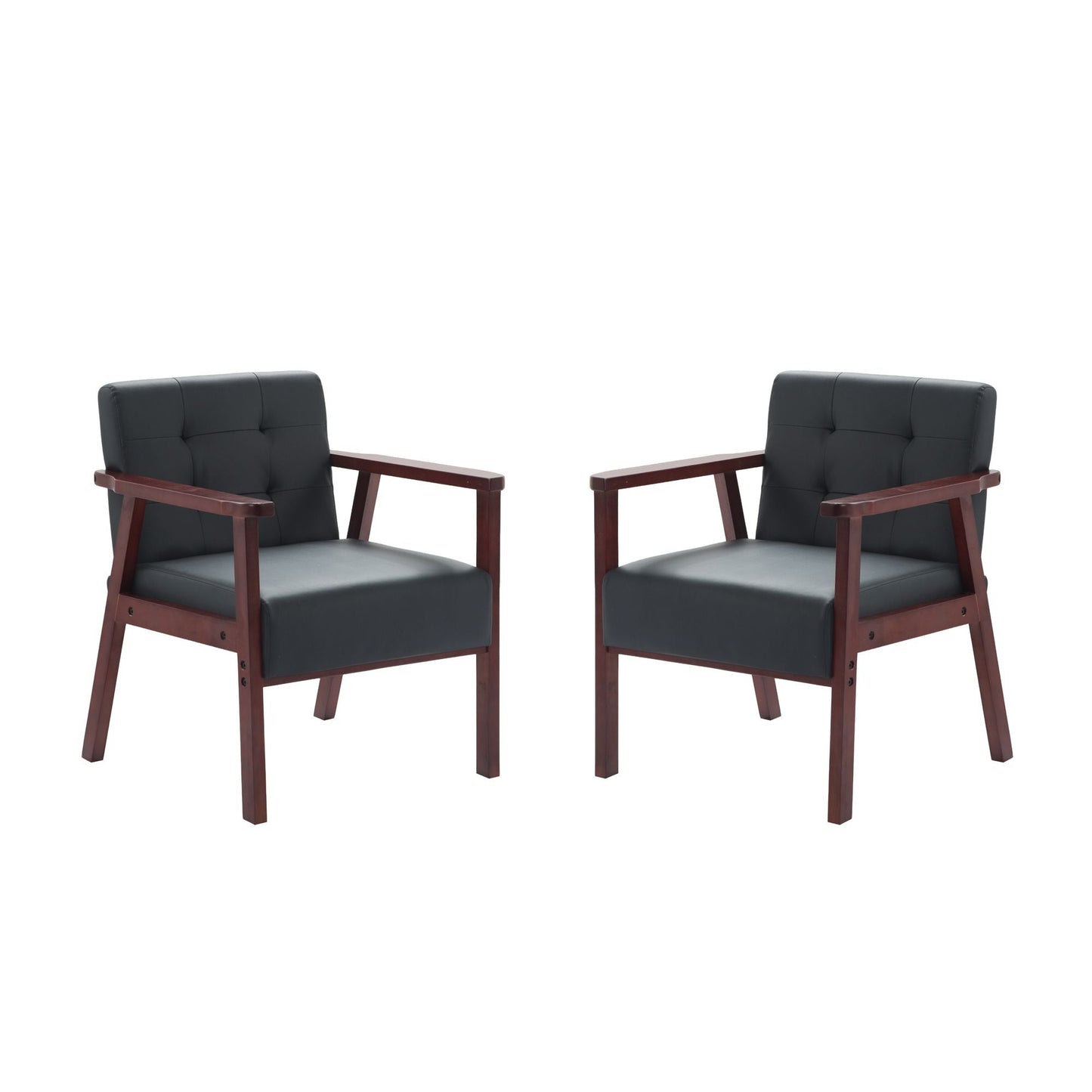 Wood Frame Accent Armchair