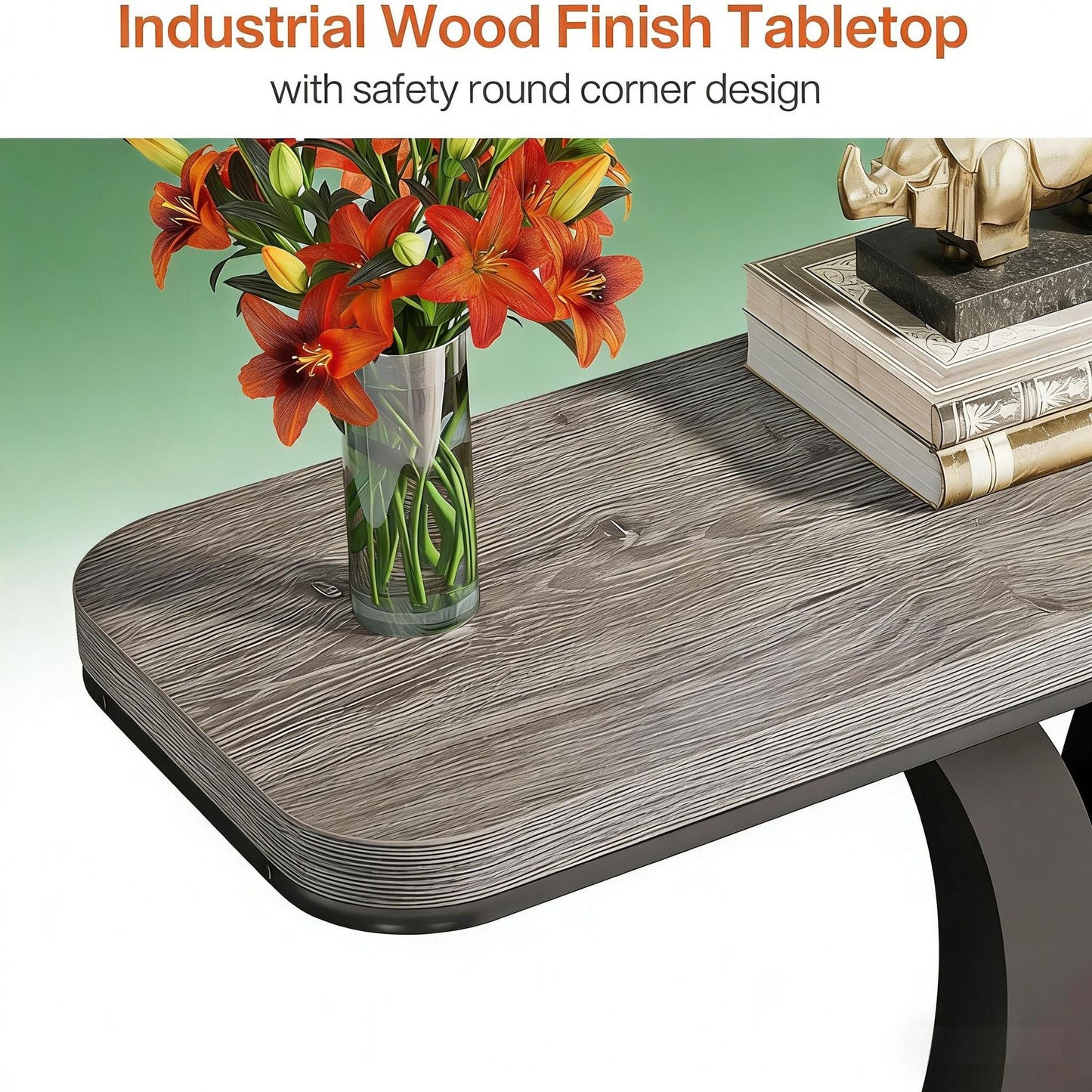 Compact Console Table,Modern Industrial Style Entryway Foyer Table,Sturdy Sofa Table
