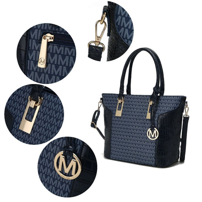 MKF Collection Shonda 3PC Tote with Cosmetic Pouch & Wristlet by Mia k
