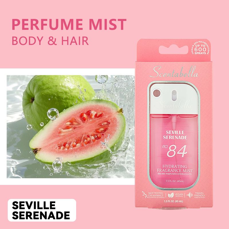 4 Scents Travel-Size Body & Hair Fragrance Mist (1.5 fl oz) - Long-Lasting Fruity & Floral Fragrance for Women, Dates & Gifts