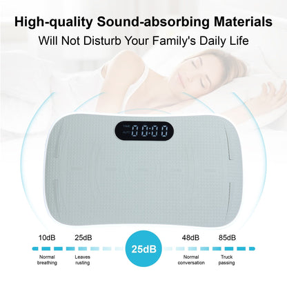 Silent Vibration Platform Crazy Fitness Massage 10-Frequency Weight Loss & Fat Burner Body Shaking Machine For Unisex Grey033