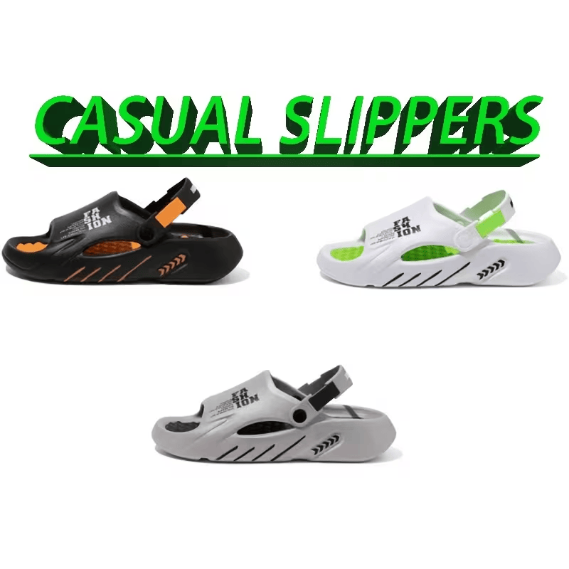 Platform Men's EVA Clog Slippers, Trendy Hole Design Mule Slides with Back Strap, Cushioned Elevated Casual Shoes for Summer, Streetwear, Indoor, Outdoor