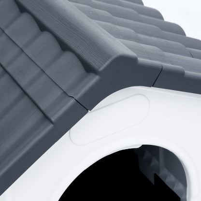 Dog House Grey, White, Black Polypropylene Small Durable