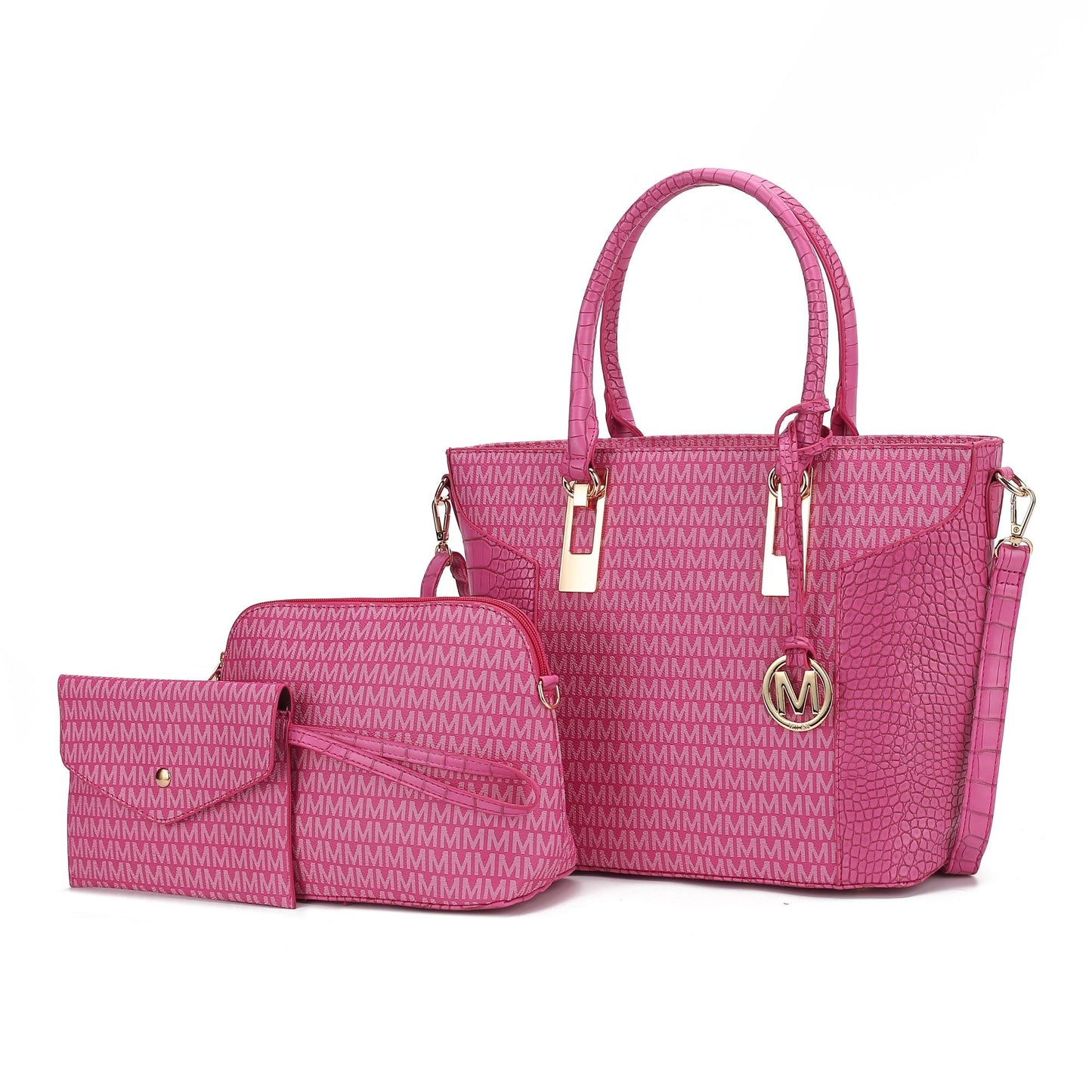 MKF Collection Shonda 3PC Tote with Cosmetic Pouch & Wristlet by Mia k