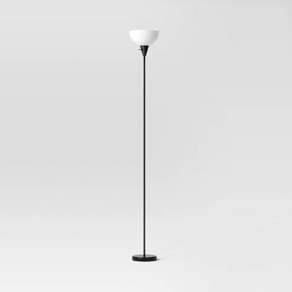 Torchiere Floor Lamp Black Minimalist Standing Light with 3-Way Switch Light Bulbs Not Included