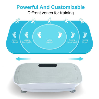 Silent Vibration Platform Crazy Fitness Massage 10-Frequency Weight Loss & Fat Burner Body Shaking Machine For Unisex Grey033