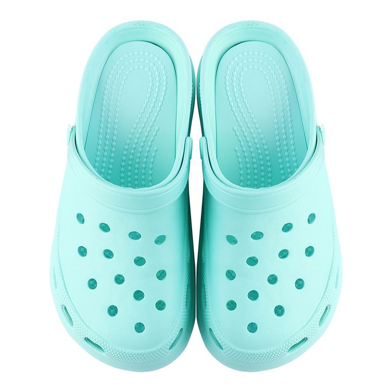 Beach summer thick soled hole shoes Baotou sandals Women's outdoor slope heel with accessories Garden shoes wholesale