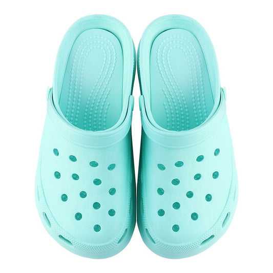 Beach summer thick soled hole shoes Baotou sandals Women's outdoor slope heel with accessories Garden shoes wholesale