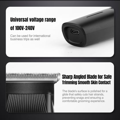 Beard Trimmer, 3 in 1 Hair Clippers and Mens Grooming Kit, Face, Nose, Ear Hair Trimmer - Black