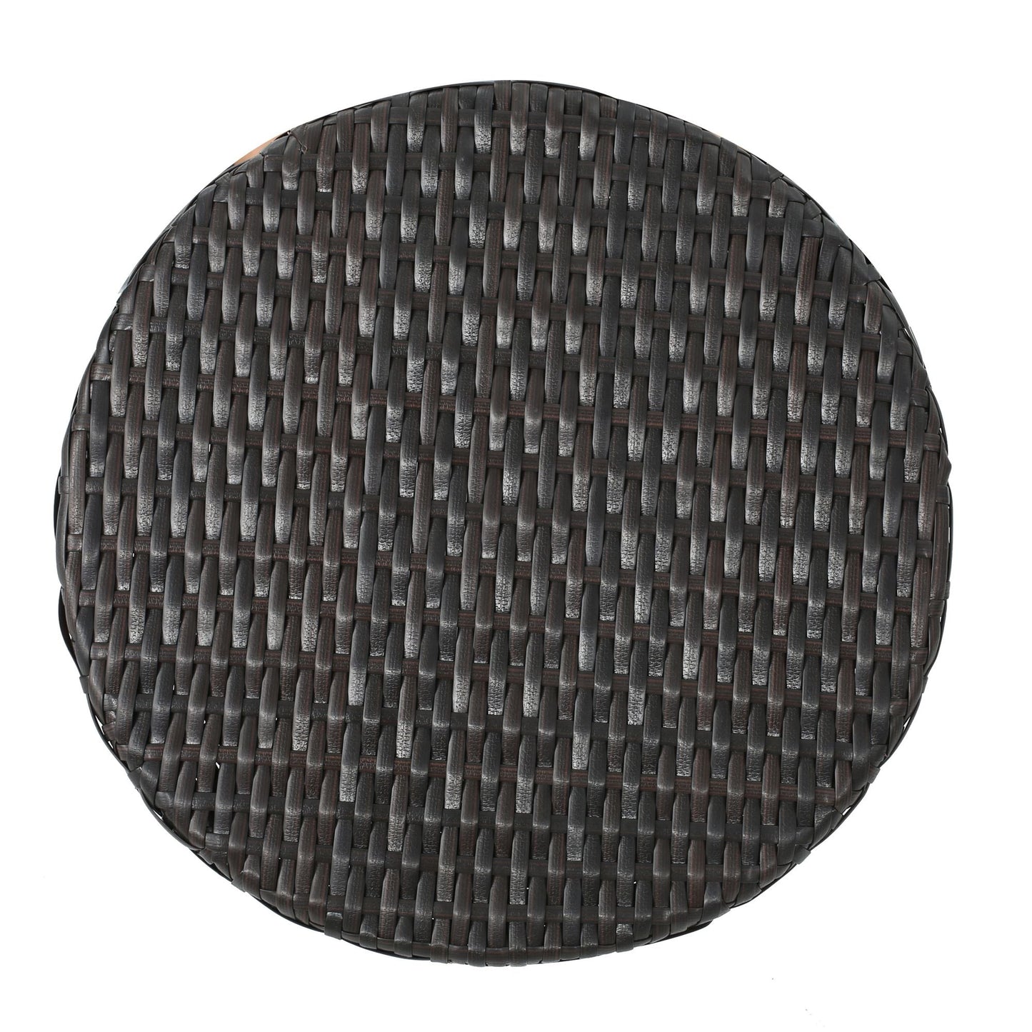 Outdoor 16-inch Multi-brown Wicker Hourgla Side Table