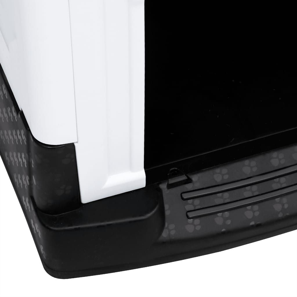 Dog House Grey, White, Black Polypropylene Small Durable