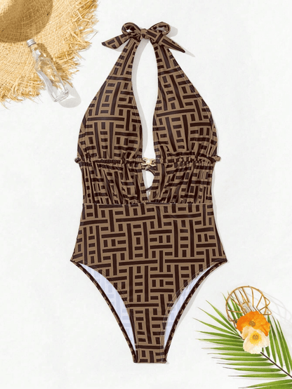 Fashionable one-piece women's bikini swimsuit
