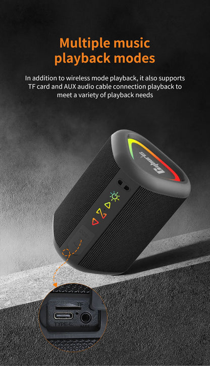 Cyboris S1 High Quality Portable Mini Waterproof Bluetooth Speaker, Wireless V5.4 Outdoor TWS Stereo Sporting Speakers 15W Loud Stereo Soundbox
