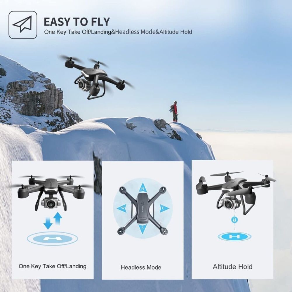 2026 Professional Drone 6K HD Dual Camera Wifi FPV Portable RC Quadcopter 2 BATTERY,Drones suitable for adults/beginners.Logistics is randomly sent by UPS/UNI/USPS/.GOFO