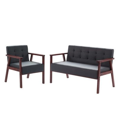 Wood Frame Accent Armchair