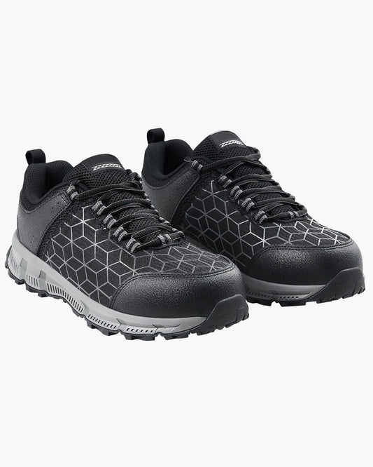 Steel Toe Shoes for Men, US Size 8.5 Wide, Men's Cushion Sport Safety Toe Athletic Work Shoe, Indestructible Safety Sneakers Lightweight,Breathable Industry Construction Work Shoes, Black