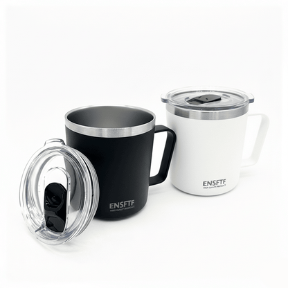 Insulated Stainless Steel Coffee Mug with Leak-Proof Lid – Reusable Office/Trave