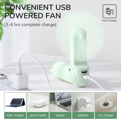 Handheld Fan with 4500 mAh Powerbank Max 37 Hours Runtime, Pocket Portable Battery Operated or USB Powered Folding Personal Fan, 3 Speeds, Gifts for Women Men Kids Gift for Festival