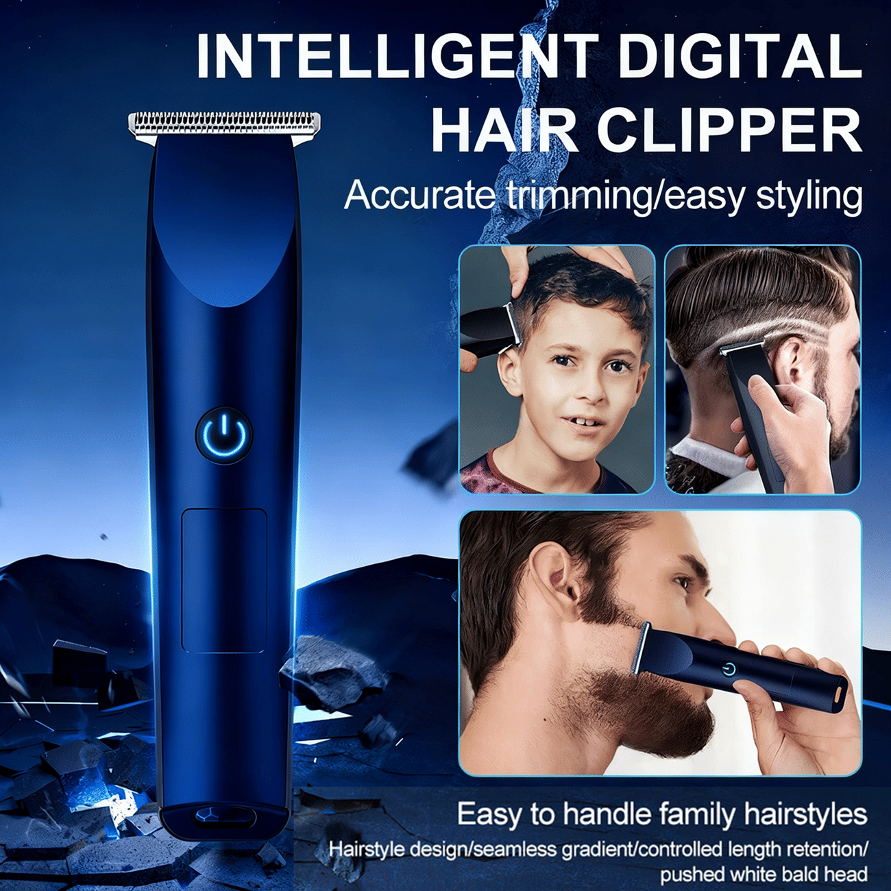 Professional Hair Clippers Trimmer Cutting Beard Cordless Barber Shaving Machine
