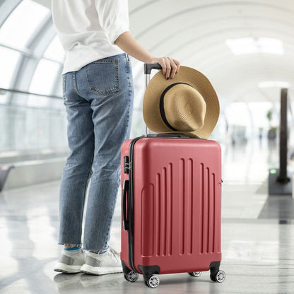 FCH Curved Vertical Stripe 4-in-1 Trolley Case - Retro Red