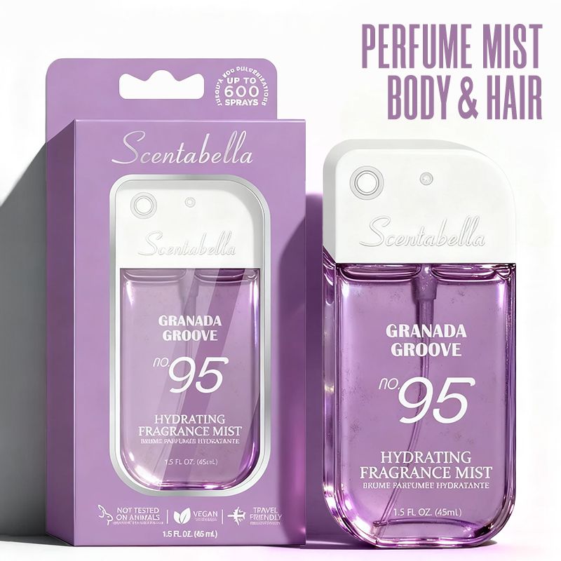 4 Scents Travel-Size Body & Hair Fragrance Mist (1.5 fl oz) - Long-Lasting Fruity & Floral Fragrance for Women, Dates & Gifts