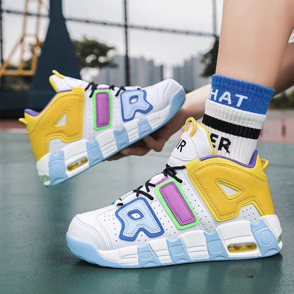 New men's and women's trend fashion personality basketball sneakers fashion match men's sneakers 5 colors