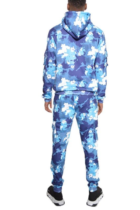 Premium Full Camo Cotton Hoodie Sweat Set - Perfect for Outdoor Adventures