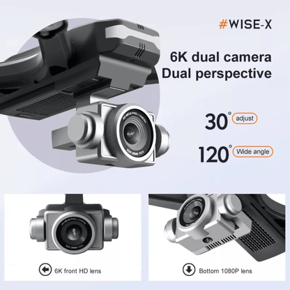 2026 Professional Drone 6K HD Dual Camera Wifi FPV Portable RC Quadcopter 2 BATTERY,Drones suitable for adults/beginners.Logistics is randomly sent by UPS/UNI/USPS/.GOFO