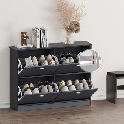 Shoe Cabinet,Hidden Slim Narrow Shoe Rack Cabinet with 4 Drawers for Entryway, Foyer,Hallway,Bedroom